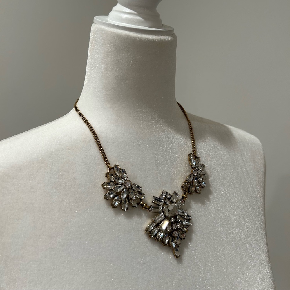 J. Crew Gold Rhinestone Necklace - Picture 12 of 12